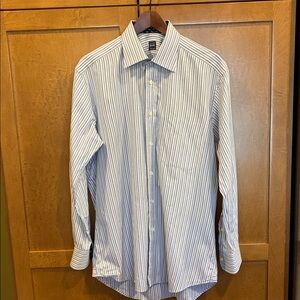 IKE BEHAR Men's multi Blue Striped Button-Up  size 15.5/33